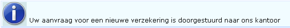 DPM Nieuwe verzekering - Melding verzending