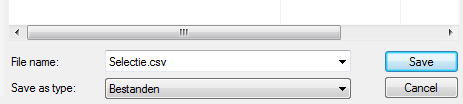Selectie - Opslaan als