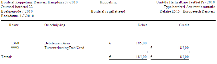 Journaal debiteurennota deb boeking