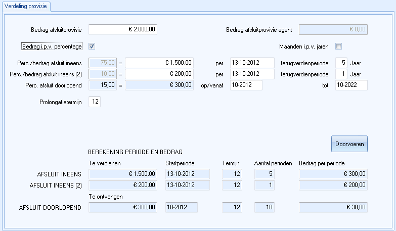 Venster specificatie afsl prov bancair