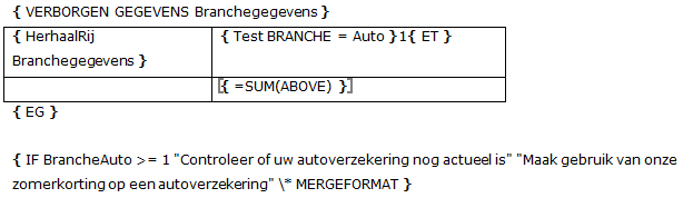 Voorbeeld IF in test deel 3