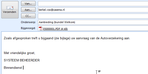 uiteindelijke e-mail