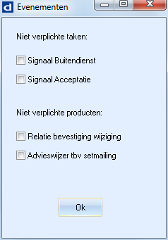 Venster Evenementen (voorbeeld)