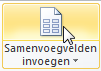 Knop Samenvoegvelden invoeren