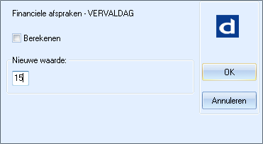 Selectie - Geef mutatiewaade op (voorbeeld getalveld(