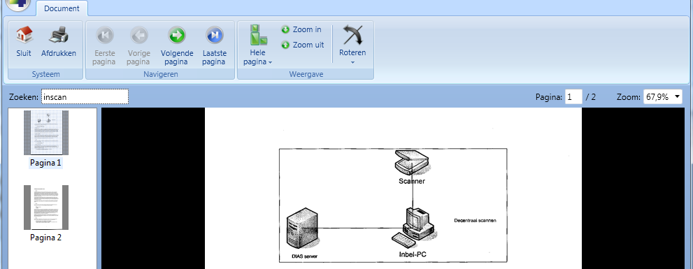 Viewer raadplegen document