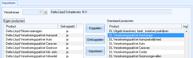 Voorbeeld koppelen en importeren met SIA