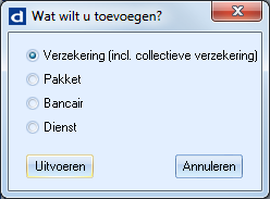 Venster Wat wilt u toevoegen?