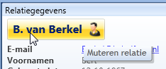 Knop Naam relatie in widget Relatiegegevens