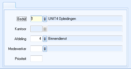 Venster Doorzetten taken (opgeven waar naar toe moet worden doorgezet)