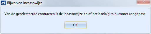 Melding bankrekeningnummers incassowijziging