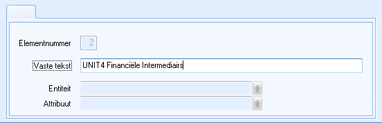 Venster Lijst kopregel elementen