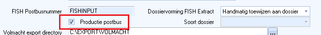 FISH: Productiepostbus aangevinkt