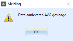 data aanleveren geslaagd