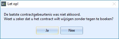 contract niet akkoord