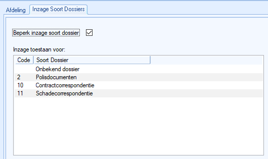 inzage soort dossiers