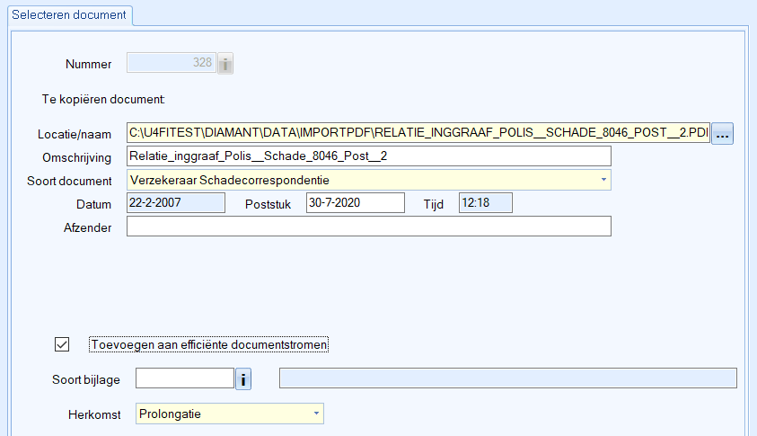 venster extern document toevoegen