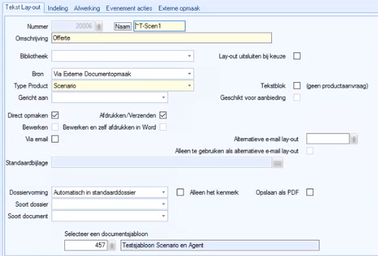 venster tekst lay out