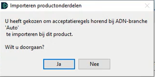 importeren productonderdelen