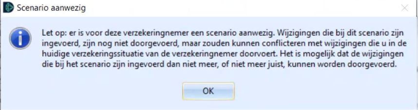 scenario aanwezig