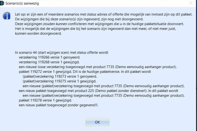 scenario aanwezig