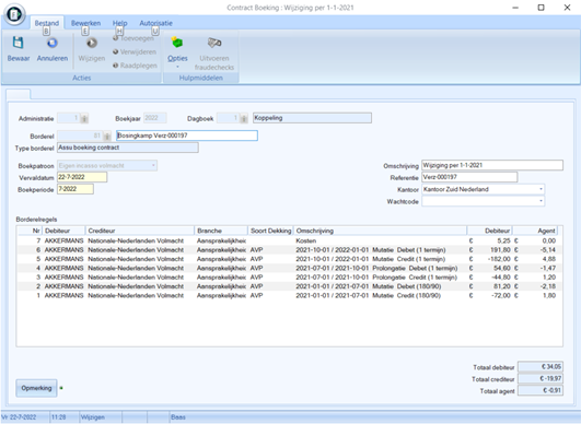 contract boekiing