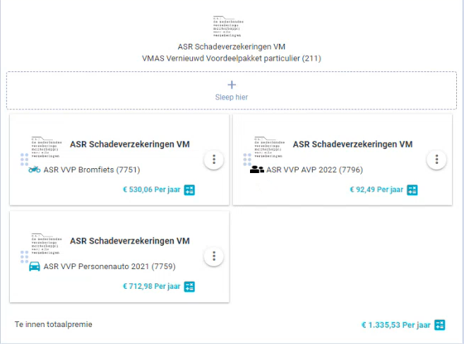 producten toegevoegd