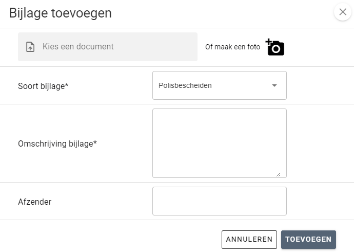 bijlage toevoegen