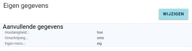 wijzigen eigen gegevens