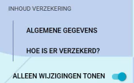 alleen wijzigingen tonen