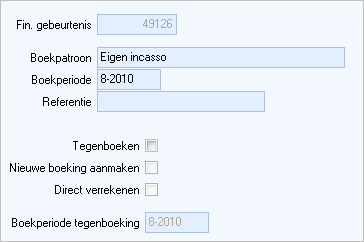 Tegenboeken vinkscherm