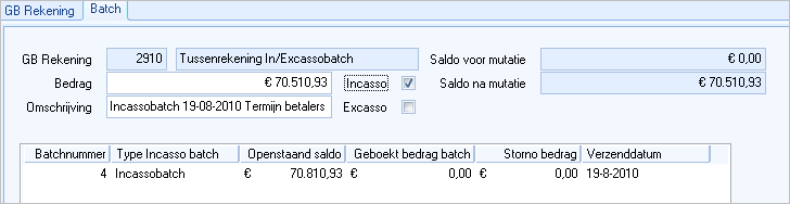 BV- Verwerken dagafschrift batch