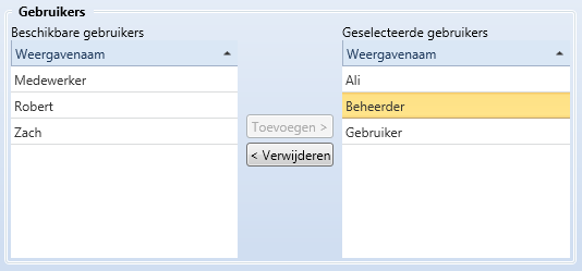 Gebruikers in een gebruikersgroep