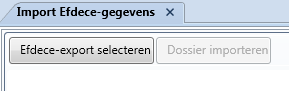 Tabblad Import Efdece-gegevens