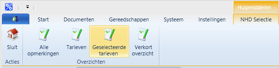 NHD Selectie