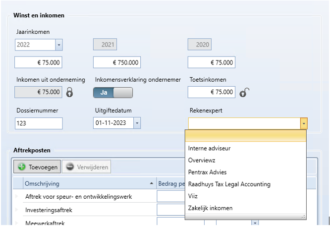 Winst en inkomen uit Inkomen uit onderneming